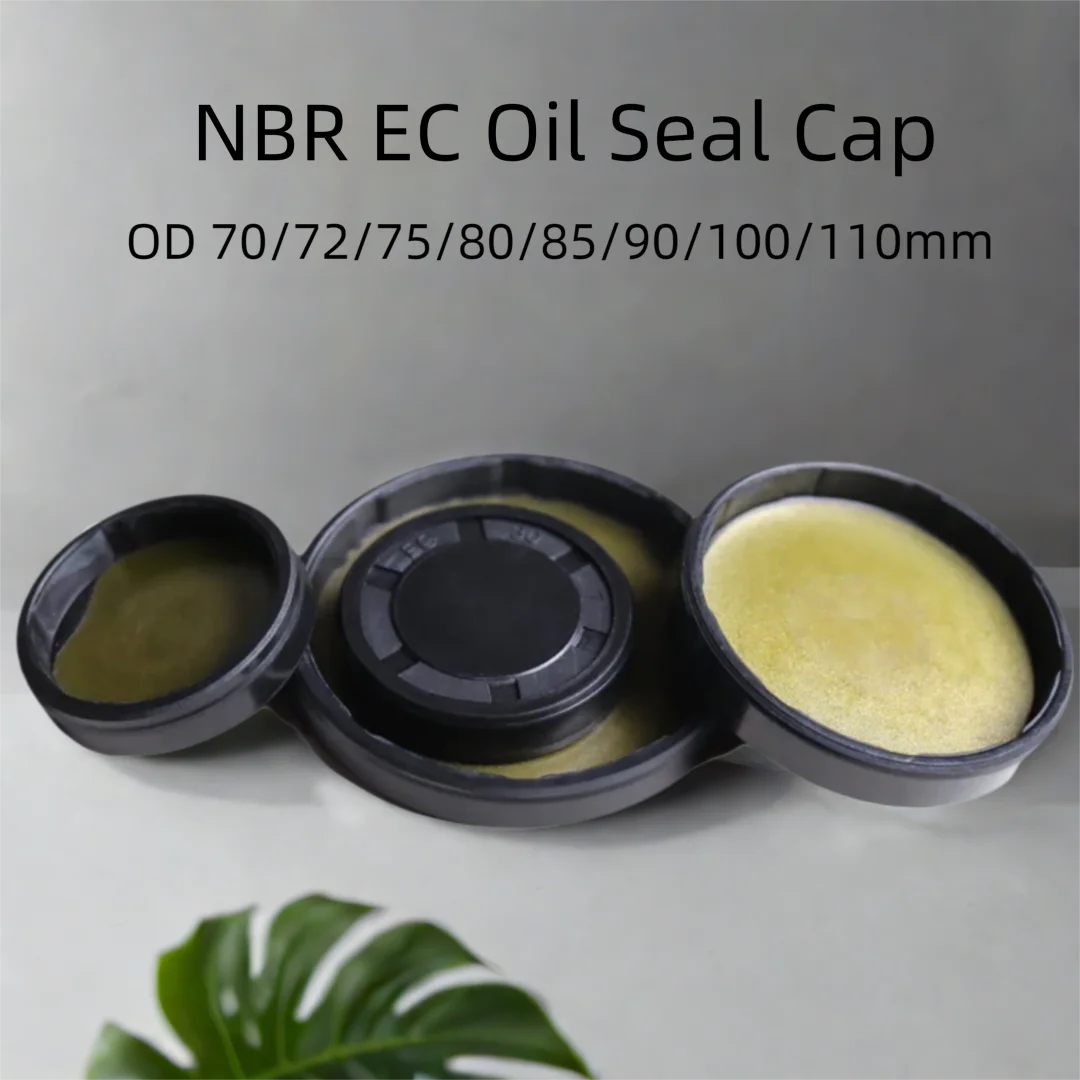 1Pcs EC End Cap NBR Nitrile Oil Seal Cap OD 70/72/75/80/85/90/100/110mm VK Gland Retarder Oil Cap Height 6/7/8/10/12mm Black
