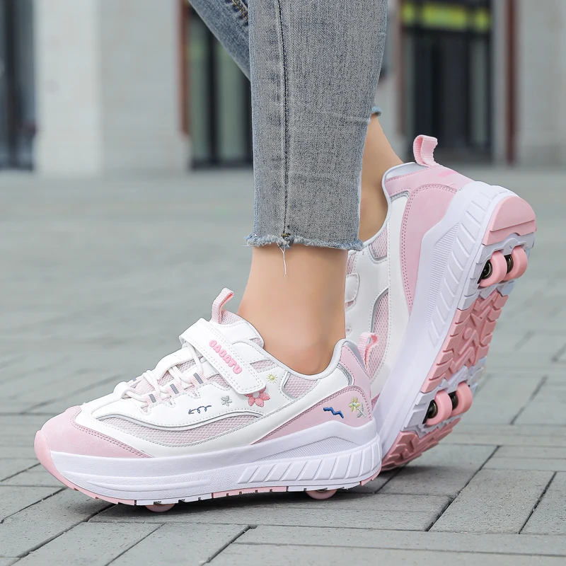 2025 New Children's Indoor and Outdoor Roller Skating Shoes, Sizes 29-40, Removable Children's Roller Skating Shoes