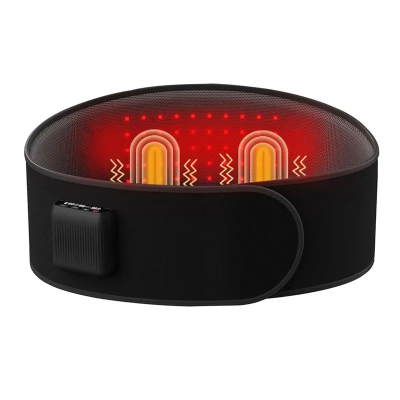 

Массажный пояс для нижней части спины, 4 режима, теплый и массажный, эргономичный поддерживающий массажный пояс, массажный пояс для талии и живота, спины