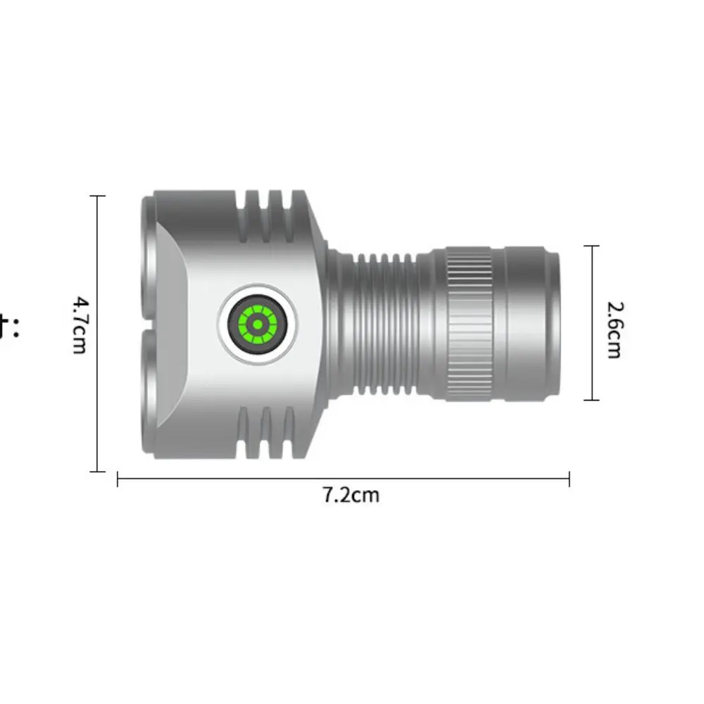 Linterna de luz fuerte de atracción magnética, linterna Led recargable de seis núcleos, Mini linterna impermeable para exteriores, senderismo