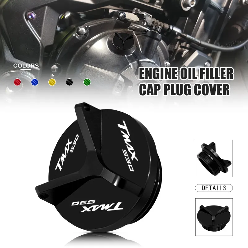 

M20*2.5 For TMAX530 TMAX 530 SX DX 2012-2019 Motorcycle CNC Engine Oil Cap Bolt Screw Cover tmax530 Accessories