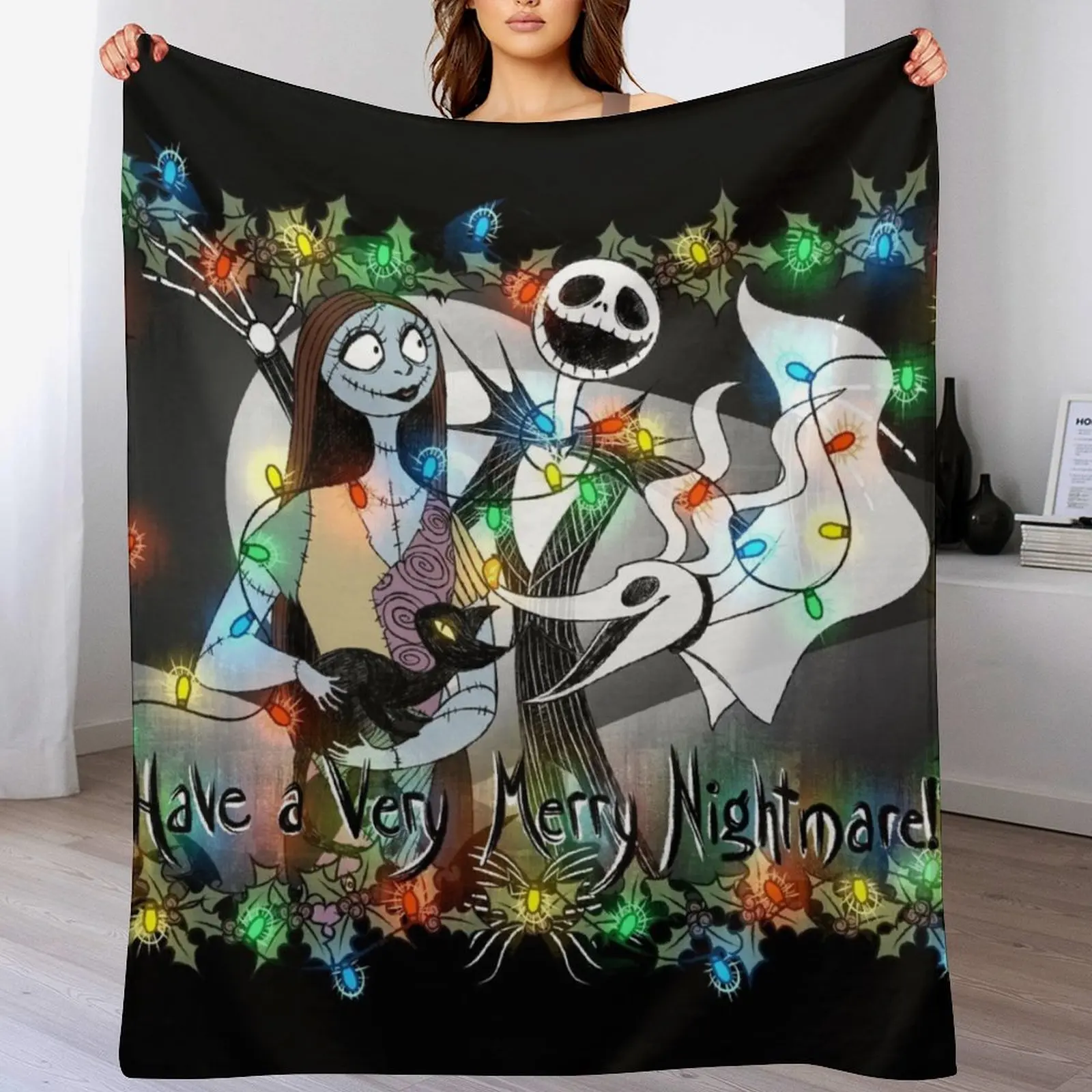 

Have a Very Merry Nightmare Throw Blanket