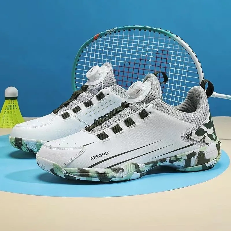 

2024 New Badminton Shoes Mens Professional Sneakers Men Quick Lacing Indoor Sports Shoe Man Non-Slip Badminton Trainers