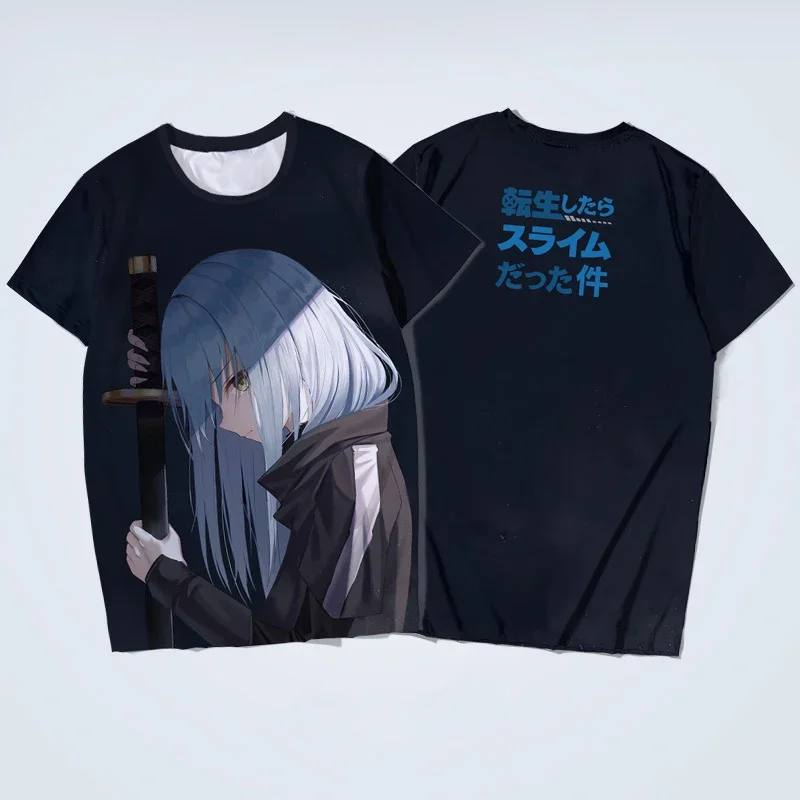 

Аниме That Time I Got Reincarnated as a Slime Футболки с 3D принтом Мужчины Женщины Негабаритная футболка с коротким рукавом Мужские футболки Топы Одежда