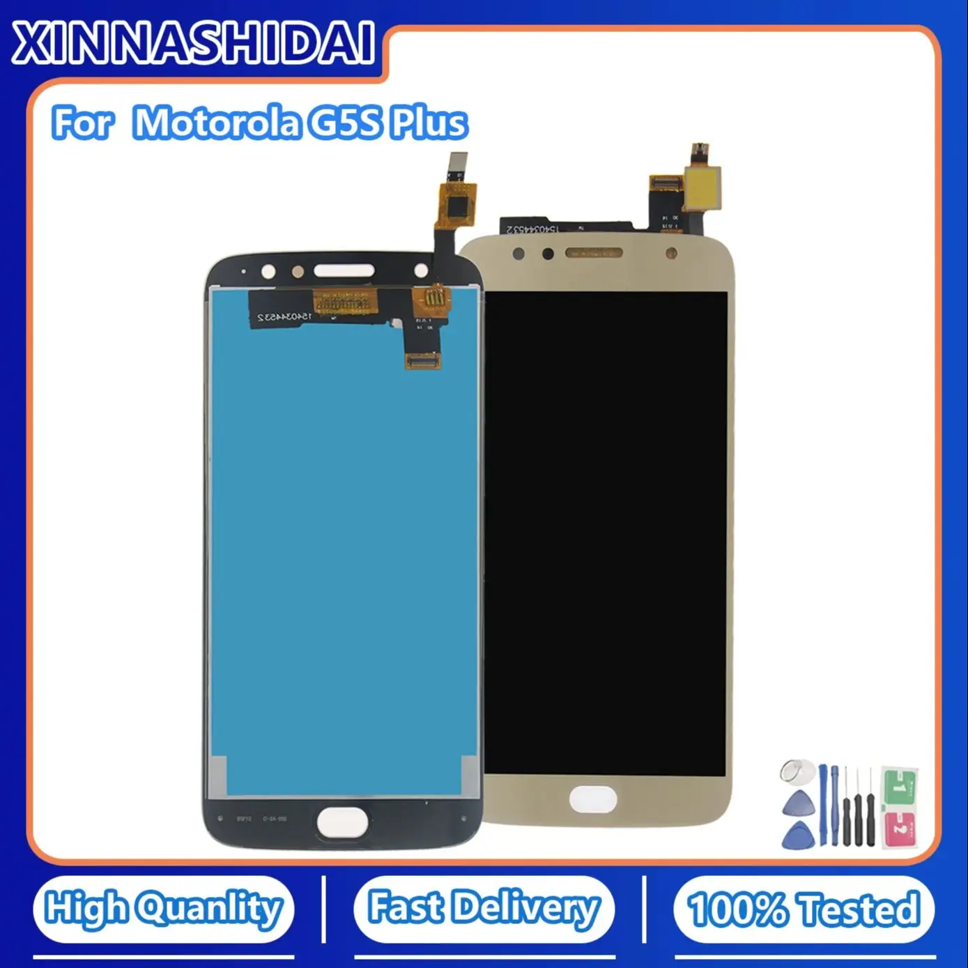 Motorola MOTO G5S Plus Совместимый 5,5-дюймовый ЖК-дисплей с сенсорным экраном и дигитайзером, сменный дисплей