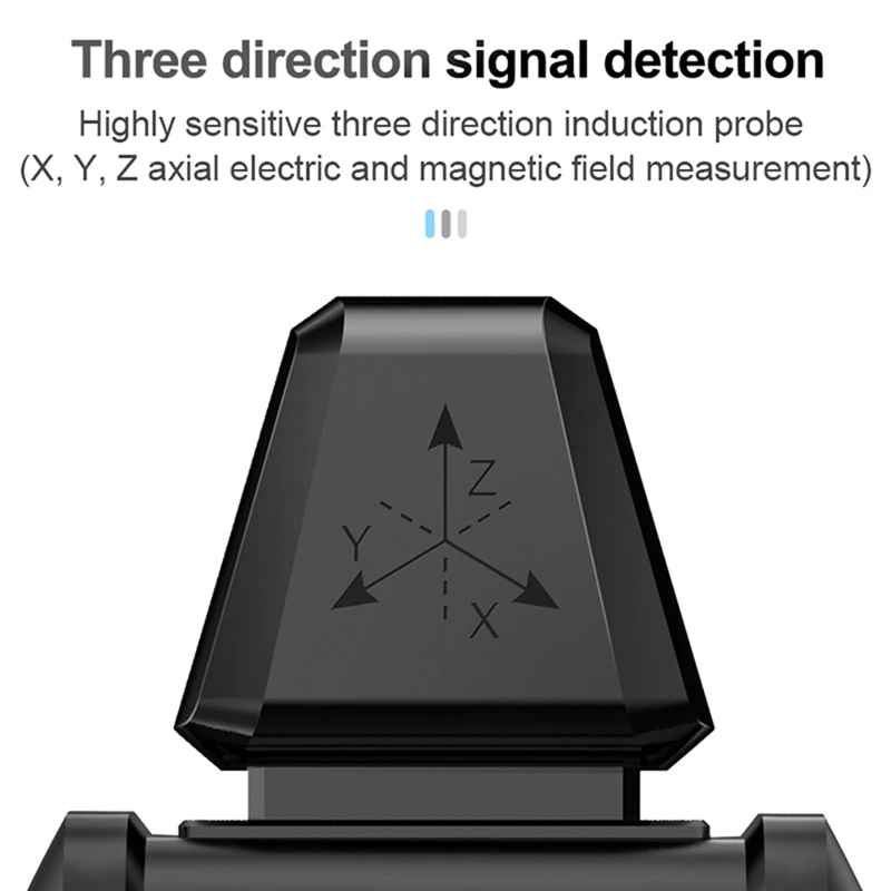MESTEK-Détecteur de rayonnement électromagnétique portable, testeur de température et d'humidité domestique, affichage de documents numériques, durable