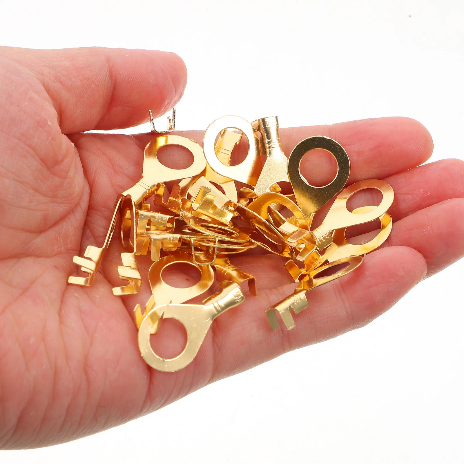 

100pcs Copper Connectors Ring Terminals For Cables Electrical Car M8 Cable Lugs Wire Connectors Terminal Block Grounding