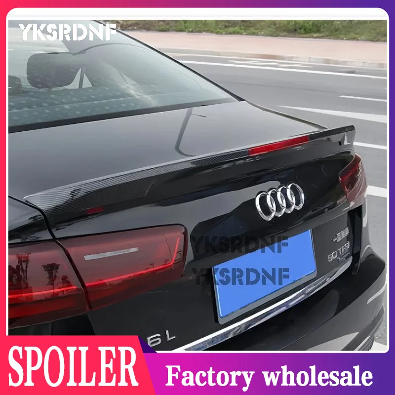 

YKSRDNF For Audi A6 C7 ABS Rear Trunk Spoiler 4-door Sedan 2012 2013 2014 2015 2016 2017 Car Tail Wing Decoration