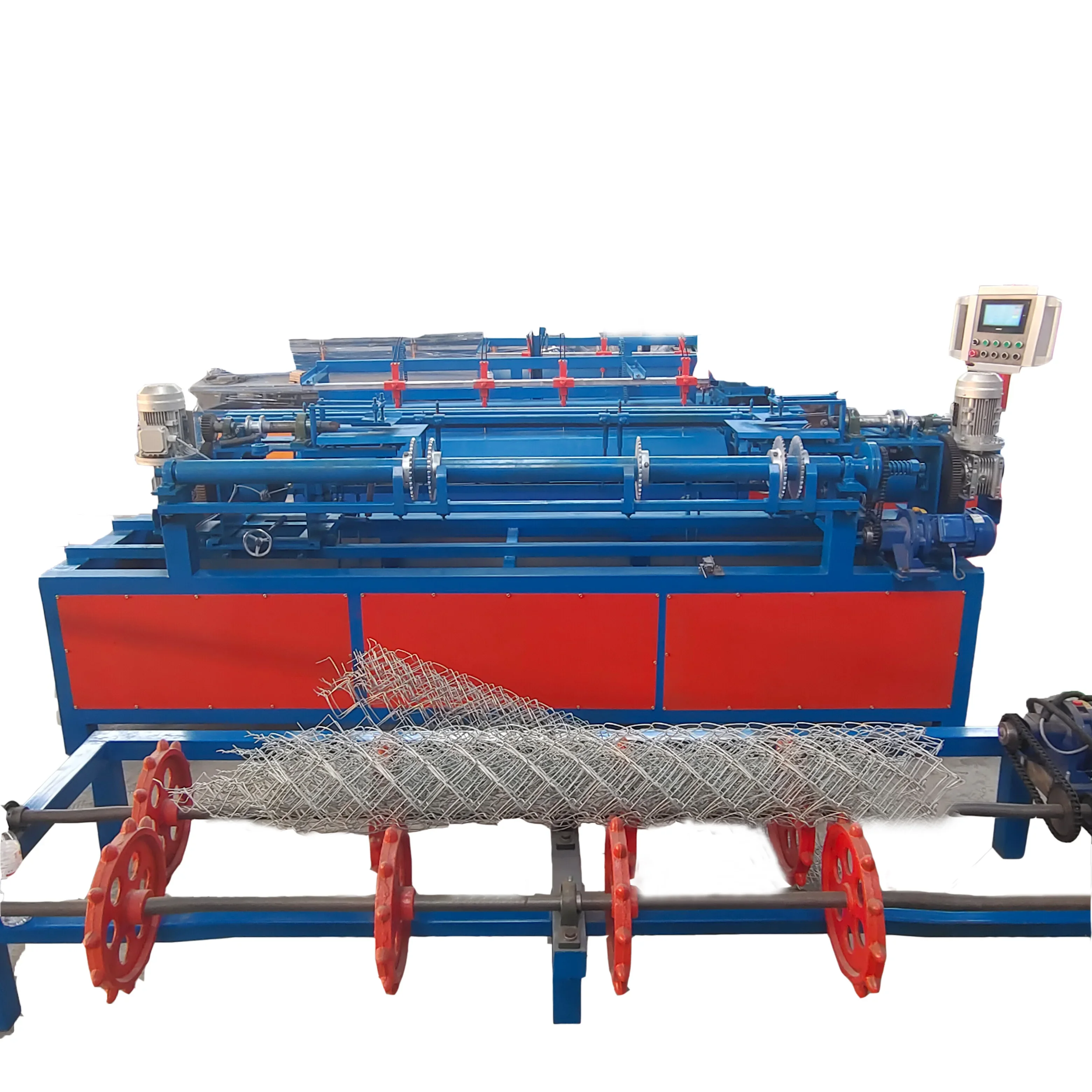 YG Customized Full Automatic Hot Sale Fence Wire Mesh Chain Link Fence Net Making Machine Factory Diamond Mesh Making Machine B