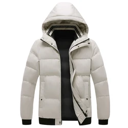 Inverno uomo giacche imbottite calde moda uomo cotone piumino parka termico collo di pelliccia all'aperto giacca a vento cappotti con cappuccio abbigliamento uomo