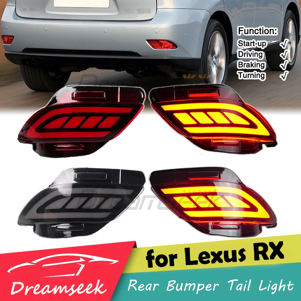 LED Rear Bumper Reflector Tail Light for Lexus RX 350 RX 450h 2010-2015 Auto Running Brake Sequential Turn Signal Lamp Blinker