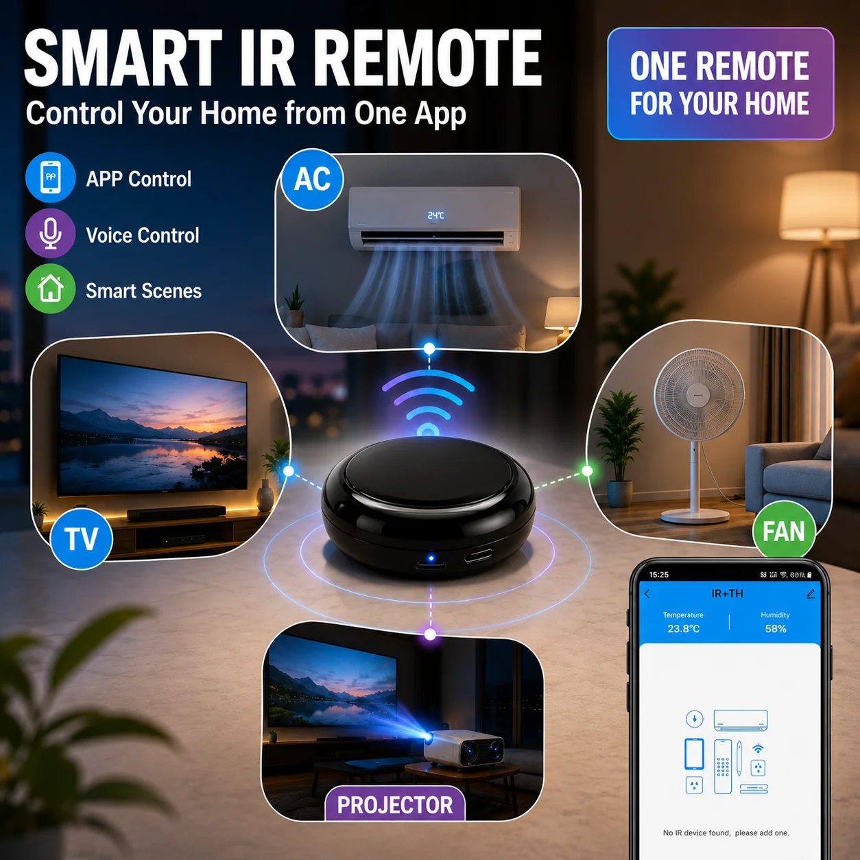 tuya-wifiユニバーサルirリモコン-スマート赤外線ブラスター-テレビ、エアコン、扇風機用-スマートライフ-alexa-google-home-音声制御-24ghz