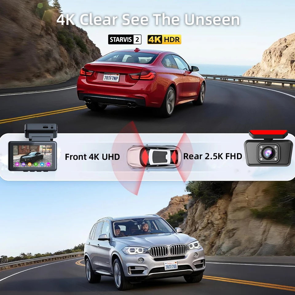 Cámara para Auto E-ACE 4K, Pan - Dash Cam 4K Sony Starvis reseña y precio