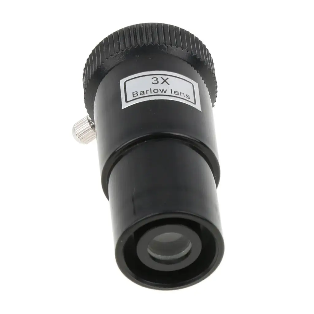 Telescope Eyepiece Barlow Lens 3X Magnification Optical Glass Wide View Lens for Astronomy High Magnification 0.965inch