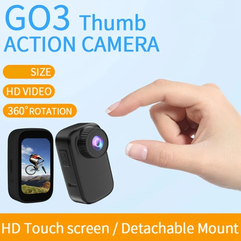 4K HD Touch Screen Pocket Thumb Action Camera Outdoor Anti-Shake Action Camera Wifi DV Video Recorder Bicycle Motorcycle