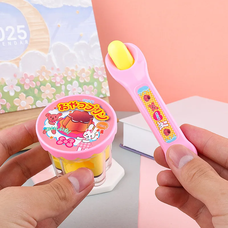 Jouets d'alimentation de Simulation de pouding pour enfants, dessin animé drôle et mignon, gelée de fraise, jouets de maison de jeu pour enfants, accessoires de poupée