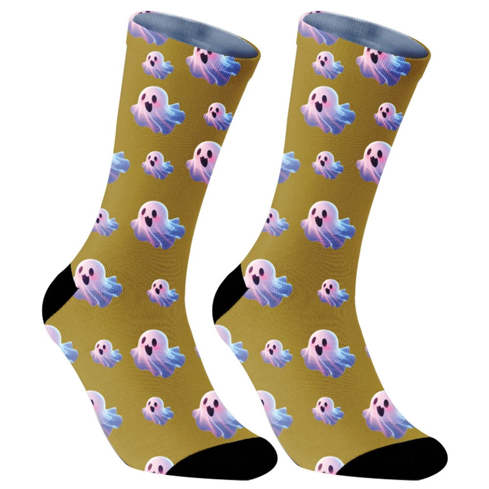 Cartoon niedlichen Druck Mode Unisex Mid Tube Socken Weihnachten Sport und Freizeit Socken Anzug in allen Jahreszeiten für täglich