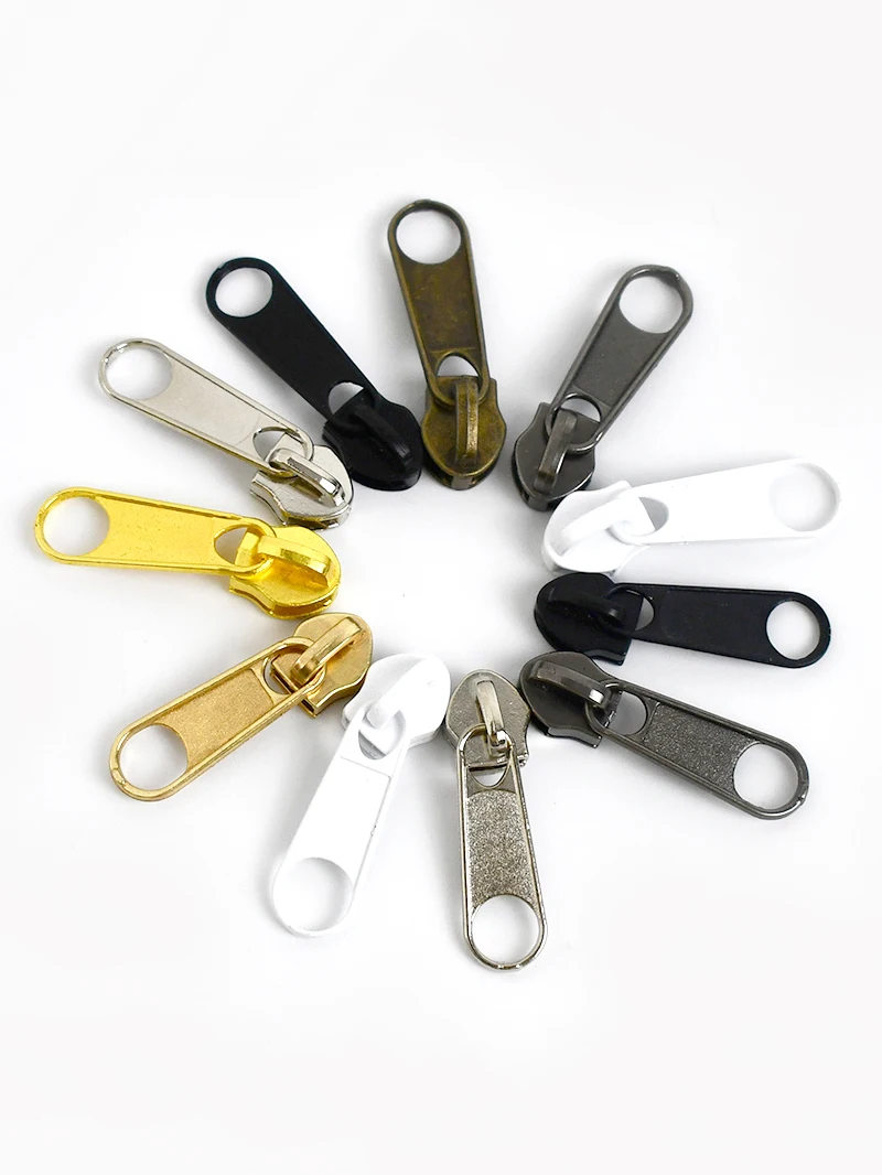 10/20/50Stk 3 #   5 #   Reißverschluss-Schieber für Nylon-Reißverschlüsse Kleidung Taschen Reißverschluss-Zieher Jacken-Mantel-Reißverschluss-Reparaturset DIY Nähzubehör