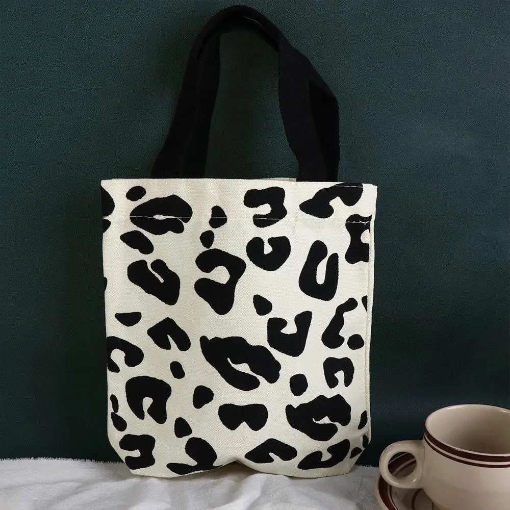 

Lunch Bags Office Worker Tote Leopard Print Polka Dot Women Shoulder Bags Shopping Books Bags Korean Canvas Bag Student Bags