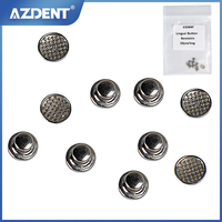 AZDENT 10pcs/Pack Dental Orthodontic Round Monoblock Bondable Metal Lingual Button Dentists Material