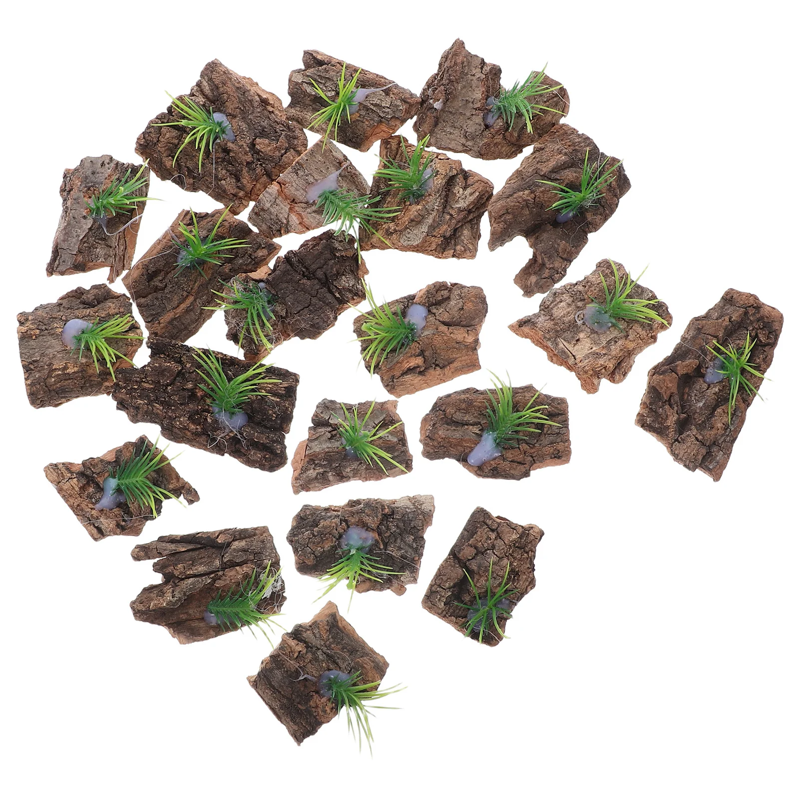 

20Pcs Reptile Tank Cork Bark Natural Tree Bark Background Terrarium Hide Aquarium Decoration Supplies Terrarium Background