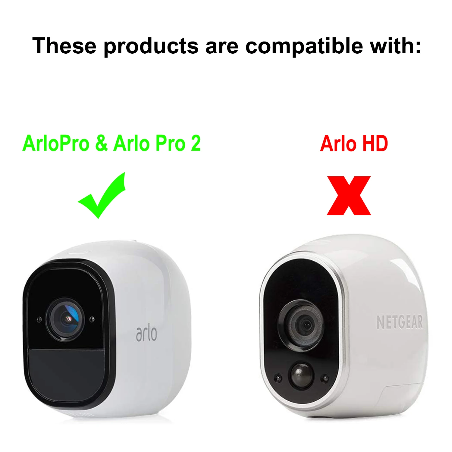 Fundas protectoras para Arlo Pro y Arlo Pro 2, funda de silicona resistente a los rayos UV y a la intemperie, accesorios para cámaras de seguridad,