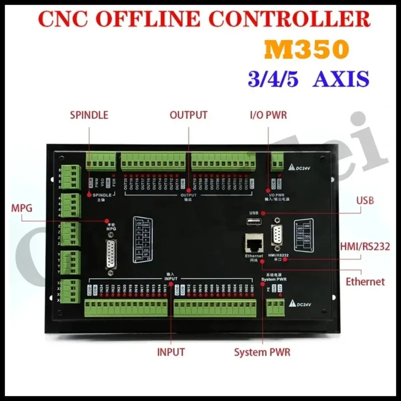 M350 V2 3axis 4axis 5axis CNC Offline Controller Supports Closed-Loop Stepping/ATC Control System Instead Of DDCSV3.1 MPG