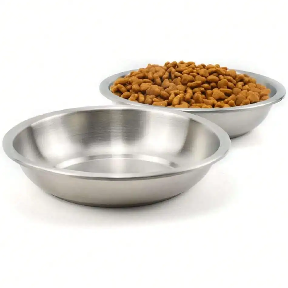 

Stainless Steel Cat Bowls 2 Pack, Whisker Fatigue Relief Cat Food Dish, Metal Shallow Wide Large Replacement Plate For Dog And Pet, Ideal For Raised Elevated Pet Feeding Station Stand, 5.5",34542938