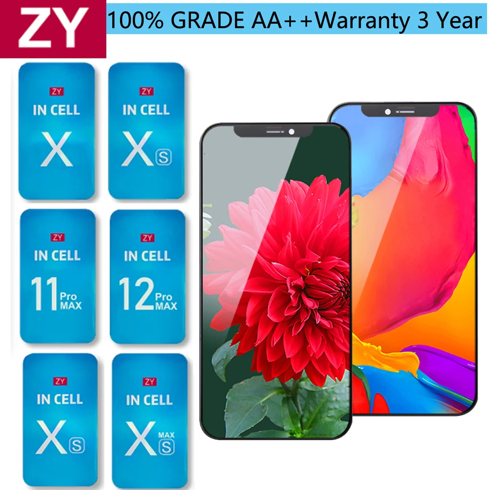 ZY Display Pantalla Assembly For iphone X XS 11Pro 15 16 13 12Pro