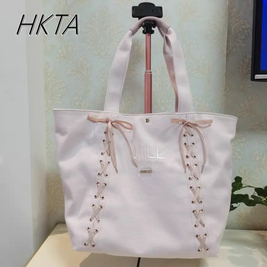 

Japanese Niche Bags Women's Fashion Wear Rope Strap Bow Large Tote Bag Fashion Versatile Commuter Handbag Shoulder Bag for Girl