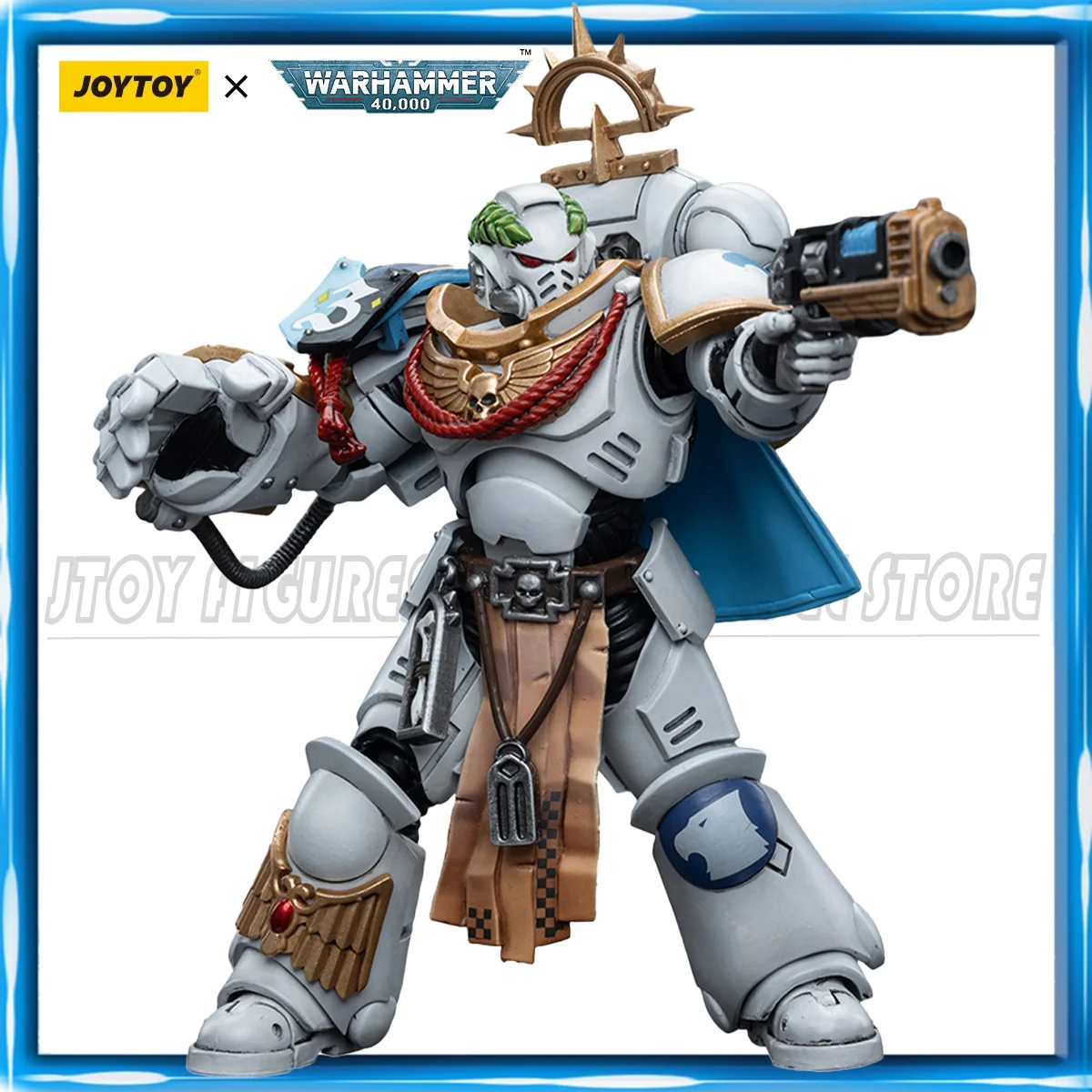 [IN STOCK] JOYTOY 1/18 40K Action Figures (3PCS/SET) Space Marines White Consuls Anime Model Toy Free Shipping