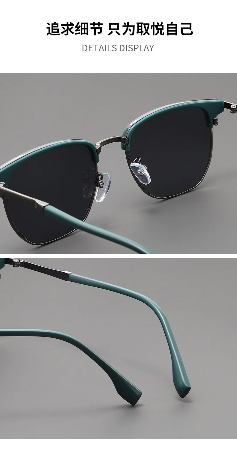 Neue Vintage Quadratische Sonnenbrille für Damen und Herren Marken-Metallrahmen Sonnenbrillen Weibliche Brillen Sonnenbrillen für Männer und Frauen – Detail 2