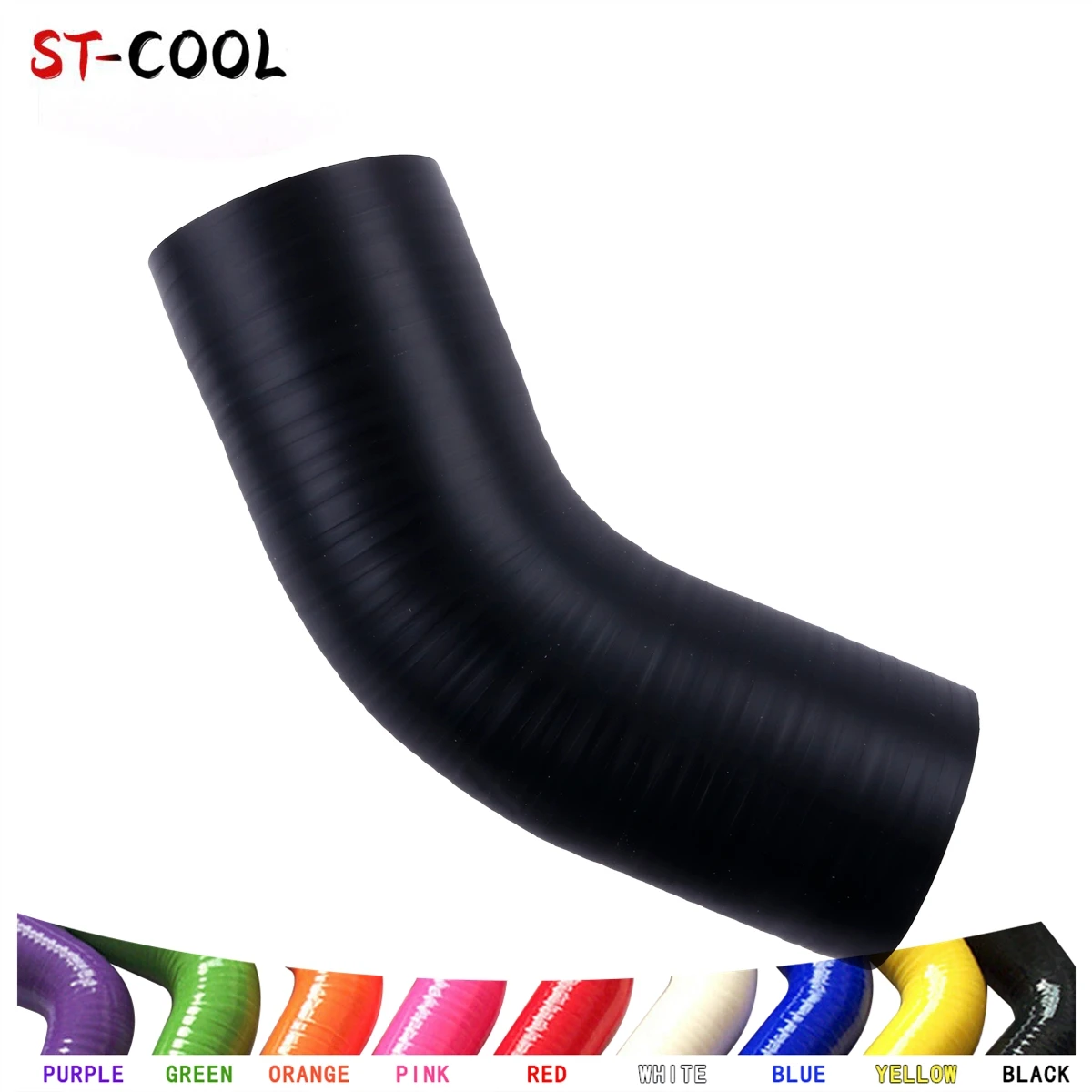 

Matt Black 4-Ply 45 Degree Elbow Universal Silicone Coolant Intercooler Hose Tube Pipe ID 76mm