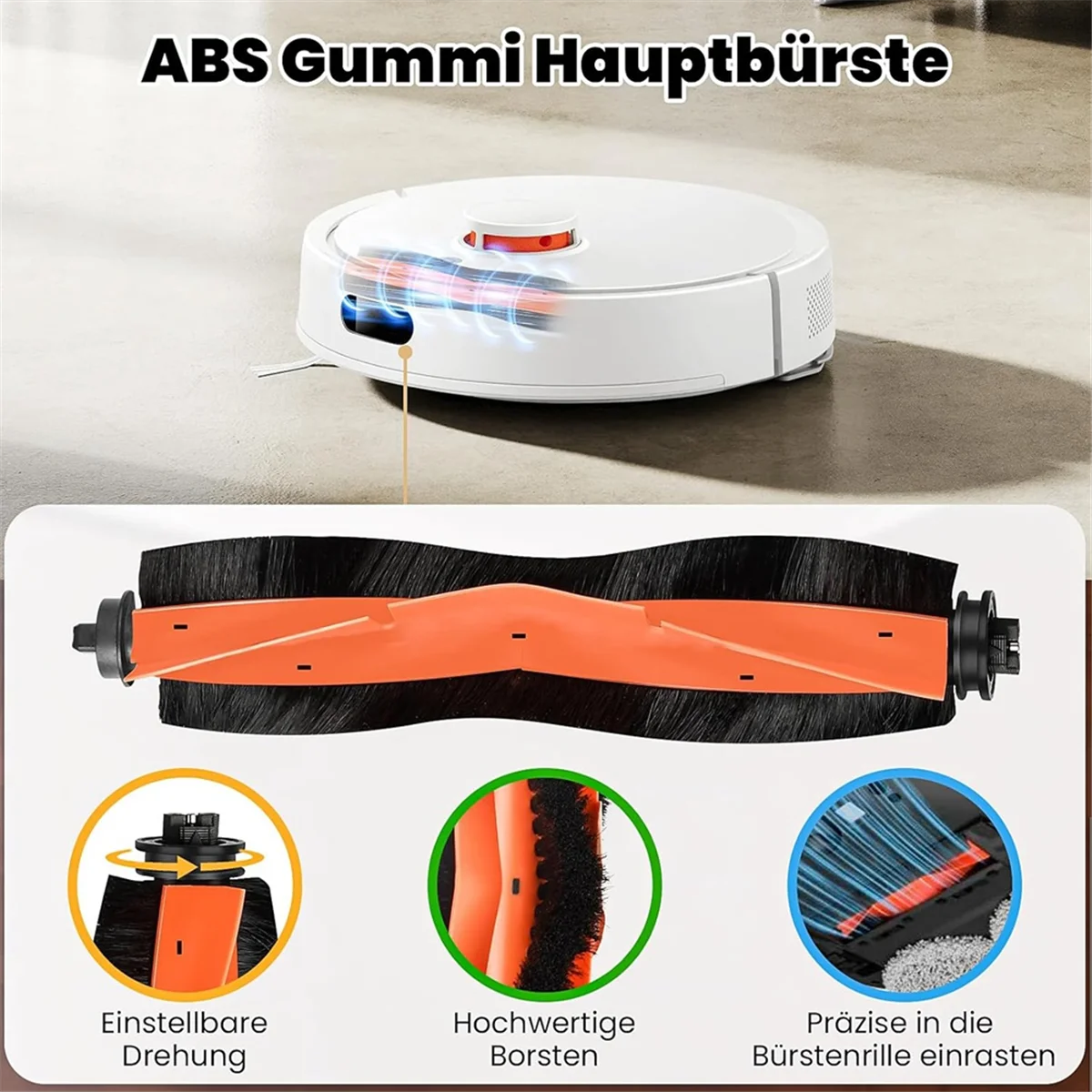 BISMZ Für Xiaomi S20 Roboter Staubsauger Ersatzteile Wichtigsten Seite Pinsel Hepa-Filter Mopp Tuch Zubehör