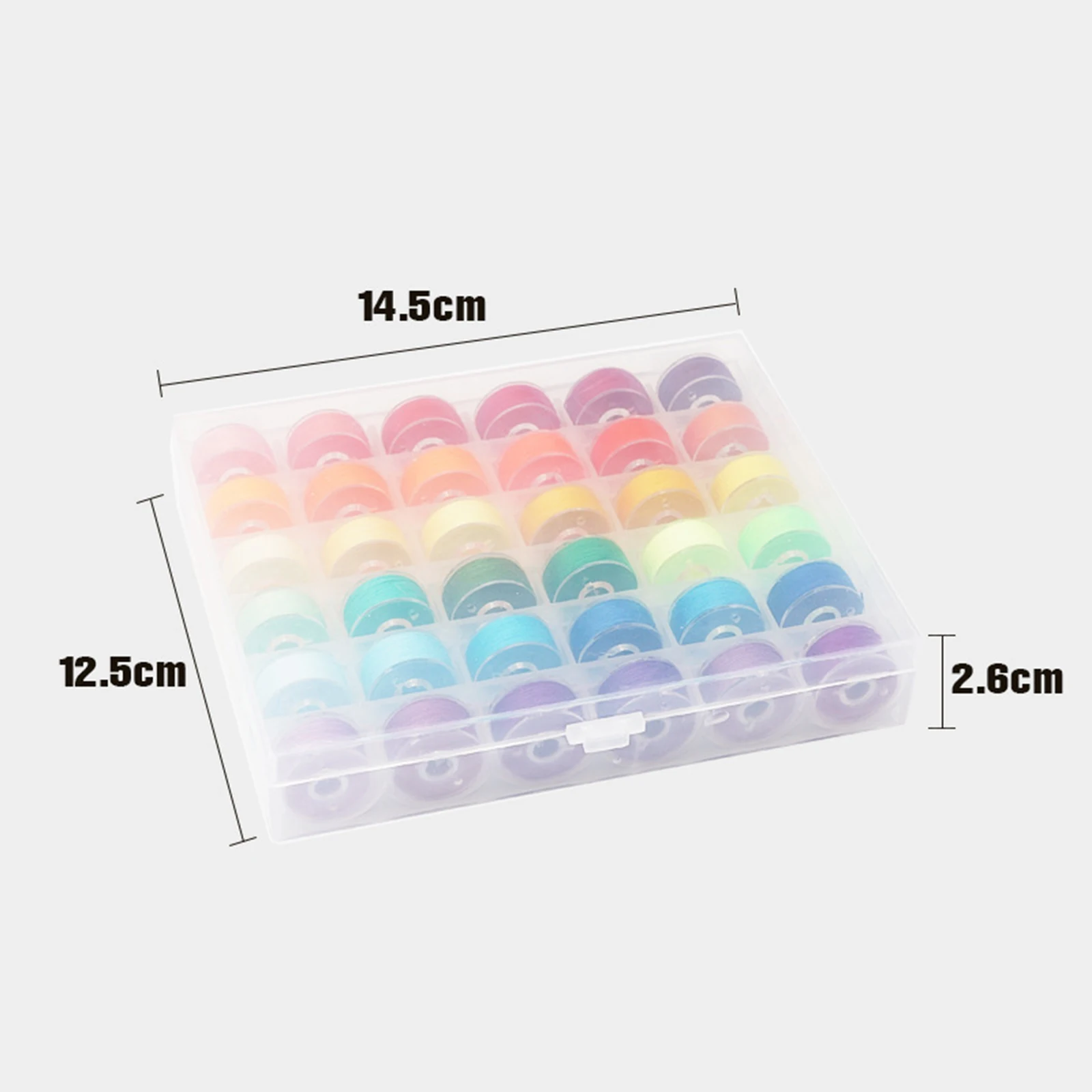 36Pcs/Set Sewing Thread Wear Resistant Thread Spools Pre Wound Bobbins for Hand Sewing Knitting Craft Supplies Stitching