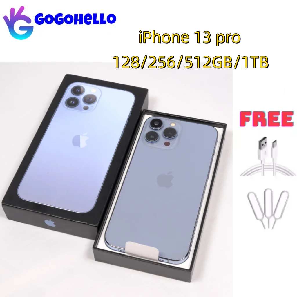 Original New iPhone 13 Pro 6GB RAM 128GB/256GB/512GB/1TB ROM Hexa-core A15 IOS 12MP Camera