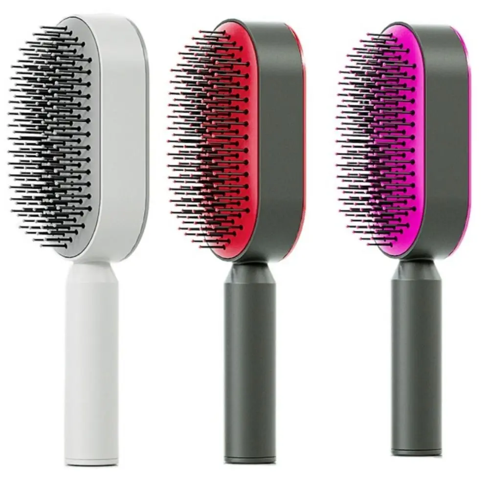 

One-key Self Cleaning Hair Brush Hair Loss Cleaning Hair Airbag Massage Scalp Comb 3D Professional Anti-Static Hairbrush Home