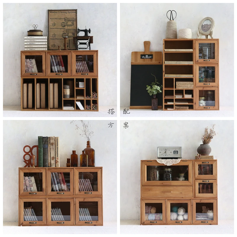 

Drawer table cosmetics wooden storage box household desktop finishing