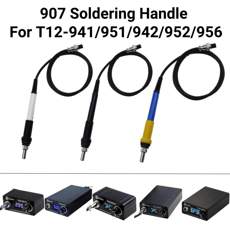 

Original T12-907 Soldering Handle For QUICKO T12-941/951/942/952/956 Welder Soldering Station Replacement Tools
