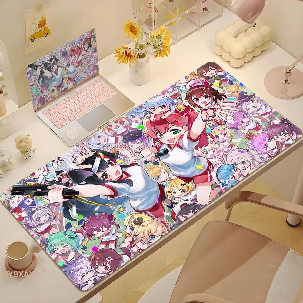 H-Hololive Mouse Pad Mouse Pad Gaming Mousepad Speed Desk Mat Laptop Gaming Mats For Office Carpet Desk Accessories