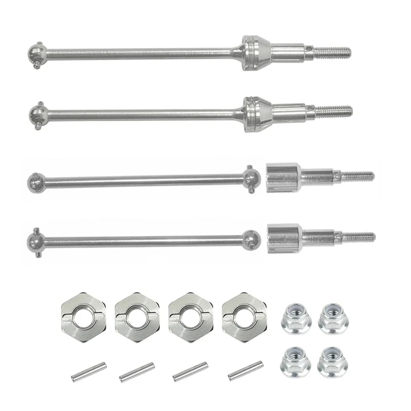 Arbre d'entraînement avant et arrière en métal avec hexagone de 12mm, pièces de mise à niveau de voiture RC, HBX HAIBOXING 901 90l'autorisation 903 903A 905 905A 1/12