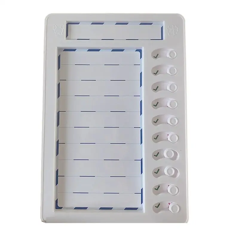 A21Q -Erasable Household Watch Board Daily To Do List Planner Check For Kids Adults Multiple Items And Form Good Habit