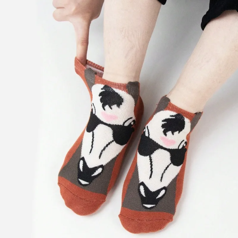 5 أزواج الربيع والخريف جديد شخصية المتخصصة الاتجاه الشارع الرجال الجوارب القصيرة عادية ومريحة في الهواء الطلق الرجال الجوارب 2025 #3