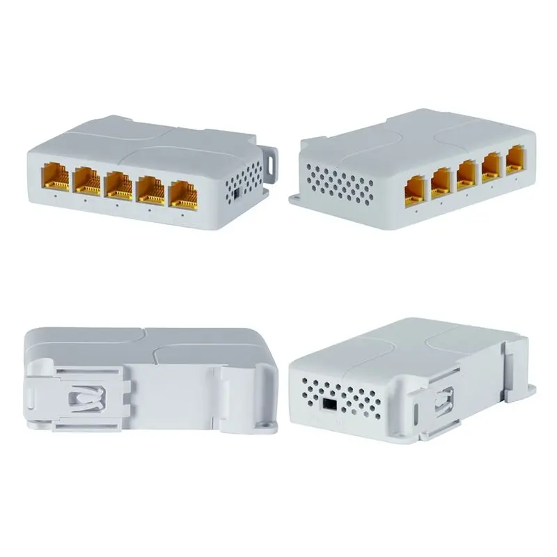 موسع جيجابت Poe الرائع 802.3Af/At/Bt 5 Port Poe Repeater Vlan يمتد إضافي 100 متر (328 قدم) من الطاقة ونقل البيانات