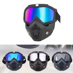 Motocross Goggles Outdoor Cycling Riding Skiing Windproof Goggles Eyewear With Mask UV Protection Motorcycle Sunglasses Masks