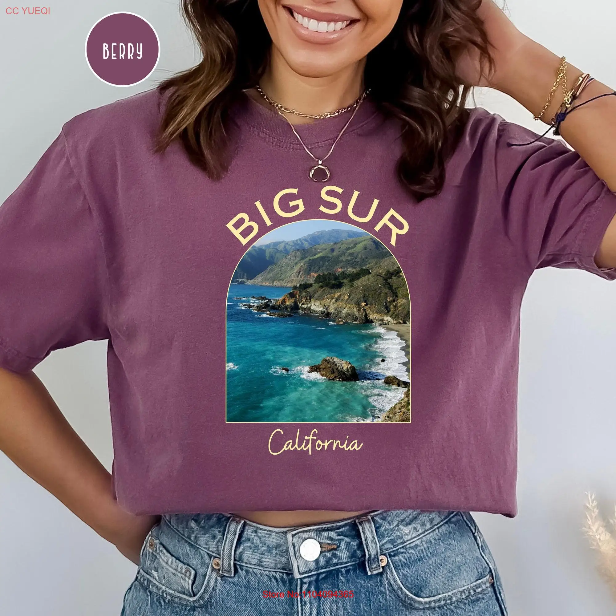 Big Sur California Comfort Colors Beach T Shirt Coastline National Park Vacation  long or short sleeves