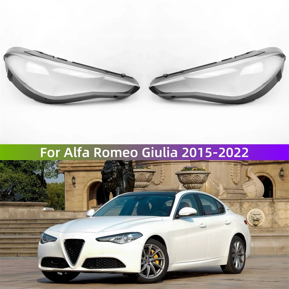 

For Alfa Romeo Giulia 2015 2016 2017 2018 2019 2020 2021 2022 Car Internal Spare Parts Headlight Lights Glass Transparent shell
