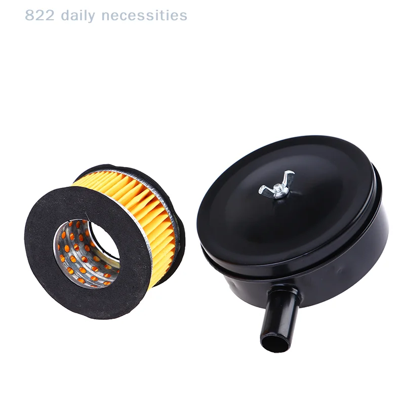 convenientBlack Iron Air Filter Silencer Air Compressor 20mm Male Thread Canister Filte