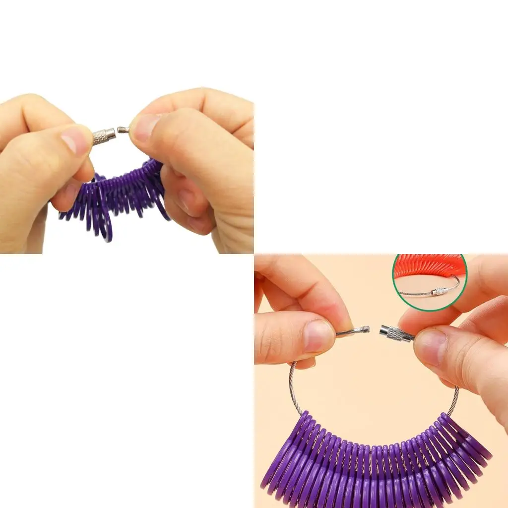 

Практичные регулируемые кольца на палец, измерительный прибор, пластиковая текстура, винтажное измерительное устройство для для