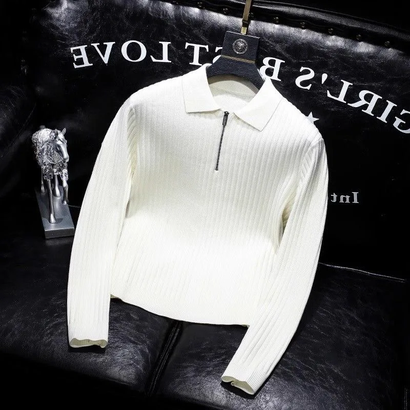 2025 Spring and Autumn New Fashion Trend Solid Color Thick Warm Knit Men's Casual Loose Comfortable High Quality Sweater M-4XL